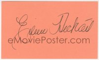 6b483 EILEEN HECKART signed 3x5 index card 1980s it can be framed & displayed with a repro still!