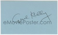 6b488 GENE KELLY signed 3x5 index card 1980s it can be framed & displayed with a repro still!