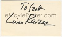 6b507 LUISE RAINER signed 3x5 index card 1980s it can be framed & displayed with a repro still!
