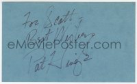 6b514 PAT HINGLE signed 3x5 index card 1980s it can be framed & displayed with a repro still!