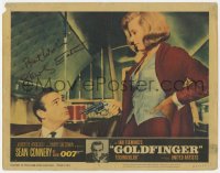 6b089 GOLDFINGER signed LC #1 1964 by Shirley Eaton, who is not pictured with James Bond!
