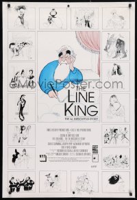 6b017 LINE KING signed 1sh 1996 by Al Hirschfeld, art of The Marx Bros., Streisand, Hepburn & more!