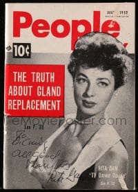6b200 RITA GAM signed digest magazine June 4, 1952 on the cover of People Today!