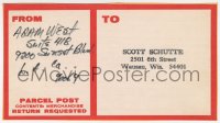 6b213 ADAM WEST signed 3x6 address label 1970s sending autographed item to one of his fans!