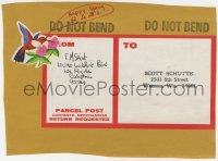 6b218 EVA MARIE SAINT signed 3x6 address label 1970s sending autographed item to one of her fans!
