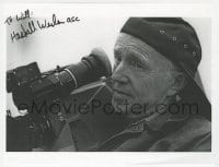 6b179 HASKELL WEXLER signed 9x11 photocopy 2000s the Oscar-winning cinematographer with camera!