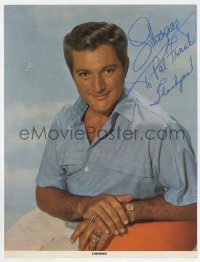 6b615 LIBERACE signed 8.5x11.25 publicity still 1950s great portrait of the famous pianist!