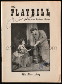 6b104 MY FAIR LADY signed playbill 1957 by BOTH Julie Andrews AND Rex Harrison!