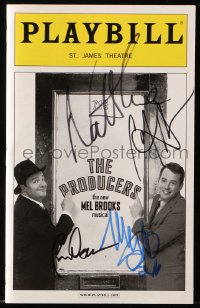 6b105 PRODUCERS signed playbill 2001 by Matthew Broderick, Nathan Lane, Cady Huffman AND Brad Oscar!