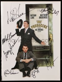 6b100 PRODUCERS signed stage play souvenir program book 2001 by Mel Brooks, Broderick, Lane +4 more!