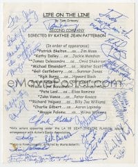6b194 LIFE ON THE LINE signed stage play program 1999 by TEN of the cast members!