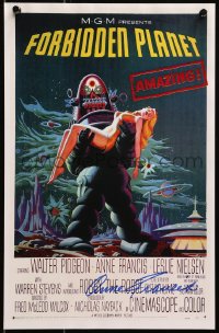 6b049 ANNE FRANCIS signed 11x17 REPRO poster 2001 classic Forbidden Planet one-sheet image!