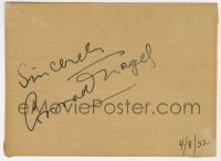 6b555 CONRAD NAGEL signed 3x4 cut album page 1932 it can be framed & displayed with a repro!