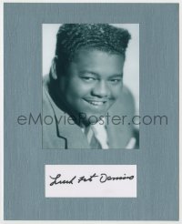 6b066 FATS DOMINO signed 2x4 cut album page in 8x10 display 1980s ready to hang on your wall!