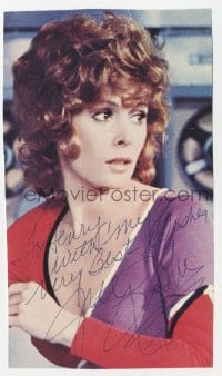 6b560 JILL ST. JOHN signed 4x6 color photo 1980s includes two French LCs from Diamonds Are Forever!