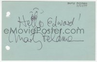 6b568 MARTY FELDMAN signed 4x6 cut album page 1977 it can be framed & displayed with a repro!