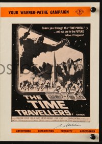6b147 IB MELCHIOR signed English pressbook 1964 advertising for The Time Travellers!