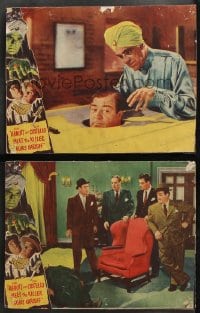 6c895 ABBOTT & COSTELLO MEET THE KILLER BORIS KARLOFF 2 LCs 1949 Boris over Lou, cast w/dead guy!