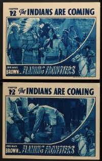 6c927 FLAMING FRONTIERS 2 chapter 12 LCs 1938 Johnny Mack Brown, The Indians are Coming!