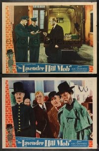 6c948 LAVENDER HILL MOB 2 LCs 1951 Charles Crichton classic, wacky Alec Guinness!