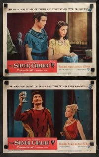 6c980 SILVER CHALICE 2 LCs 1955 cool images of Paul Newman in his notorious 1st movie, Pier Angeli!