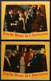 6c986 TORCHY BLANE IN CHINATOWN 2 LCs 1939 Glenda Farrell & Barton MacLane!