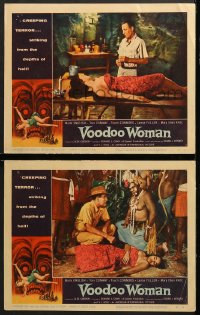 6c990 VOODOO WOMAN 2 LCs 1957 Marla English is a woman by day & a monster by night!