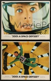 6c744 2001: A SPACE ODYSSEY 4 LCs R1972 Stanley Kubrick sci-fi classic, Gary Lockwood, Keir Dullea!