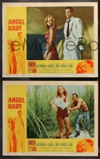 6c042 ANGEL BABY 8 LCs 1961 George Hamilton & Burt Reynolds with sexy Salome Jens!