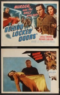 6c066 BEHIND LOCKED DOORS 8 LCs 1948 Budd Boetticher, Richard Carlson, Lucille Bremer, Tor Johnson!