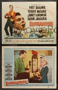 6c071 BERNARDINE 8 LCs 1957 Pat Boone, Terry Moore, Janet Gaynor, Dean Jagger, teen comedy!