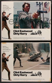 6c169 DIRTY HARRY 8 LCs 1971 great images of Clint Eastwood, Don Siegel crime classic!