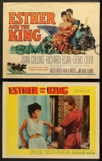 6c186 ESTHER & THE KING 8 LCs 1960 Mario Bava, sexy Joan Collins in title role & Richard Egan!