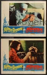 6c841 EYES WITHOUT A FACE/MANSTER 3 LCs 1962 horror double-bill, the master suspense thrill show!