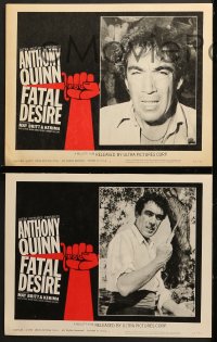 6c197 FATAL DESIRE 8 LCs 1963 Cavalleria Rusticana, Anthony Quinn, border art of hand w/knife!