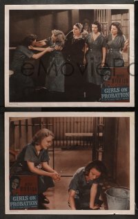 6c767 GIRLS ON PROBATION 4 LCs R1956 Jane Bryan, Ronald Reagan & prominent Susan Hayward!