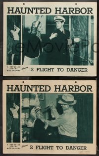 6c850 HAUNTED HARBOR 3 chapter 2 LCs 1944 Kane Richmond Republic serial, Flight to Danger!