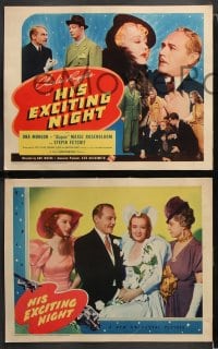 6c272 HIS EXCITING NIGHT 8 LCs 1938 Charlie Ruggles, Ona Munson, Max Rosenbloom, ultra-rare!