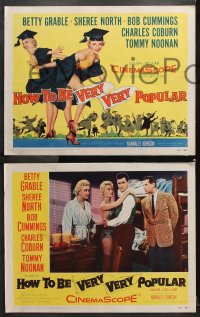 6c282 HOW TO BE VERY, VERY POPULAR 8 LCs 1955 Betty Grable & Sheree North, Charles Coburn!