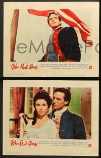 6c309 JOHN PAUL JONES 8 LCs 1959 images of Robert Stack in the title role, pretty Marisa Pavan!