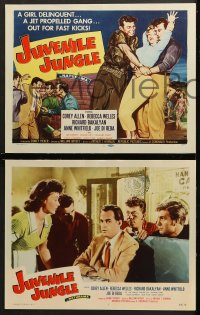 6c316 JUVENILE JUNGLE 8 LCs 1958 a girl delinquent & a jet propelled gang out for fast kicks!