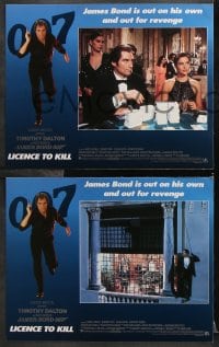 6c337 LICENCE TO KILL 8 LCs 1989 Timothy Dalton as James Bond 007, he's out for revenge!