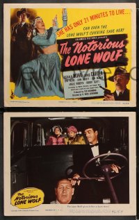 6c414 NOTORIOUS LONE WOLF 8 LCs 1946 can Gerald Mohr save Janis Carter, who only has minutes to live!