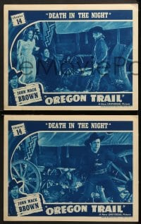 6c870 OREGON TRAIL 3 chapter 14 LCs 1939 Johnny Mack Brown, western serial, Redskin's Revenge!