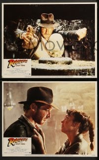 6c446 RAIDERS OF THE LOST ARK 8 int'l LCs 1981 Harrison Ford, George Lucas & Steven Spielberg classic!