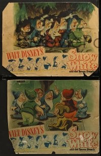 6c880 SNOW WHITE & THE SEVEN DWARFS 3 LCs R1944 Walt Disney animated cartoon fantasy classic!