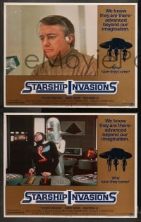 6c736 STARSHIP INVASIONS 5 LCs 1977 Robert Vaughan, Christopher Lee, aliens & sexy women!