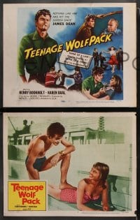 6c538 TEENAGE WOLF PACK 8 LCs 1957 Horst Buchholz, out of control German teens!
