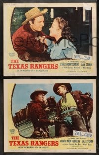 6c541 TEXAS RANGERS 8 LCs 1951 images of cowboy lawman George Montgomery and Gale Storm!