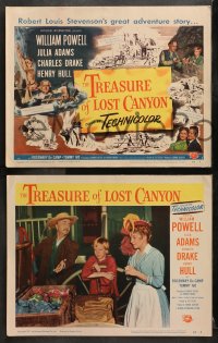 6c565 TREASURE OF LOST CANYON 8 LCs 1952 William Powell in Robert Louis Stevenson western adventure!
